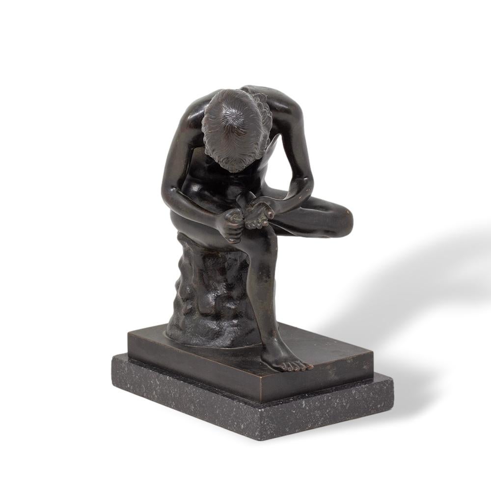Antike Grand Tour Italienische Bronzefigur des Spinario des Jungen mit Thorn aus der Grand Tour 5