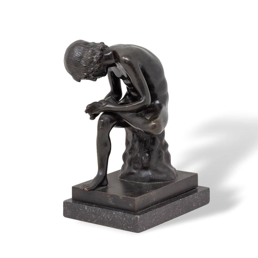 Antike Grand Tour Italienische Bronzefigur des Spinario des Jungen mit Thorn aus der Grand Tour im Zustand „Gut“ in Newark, England