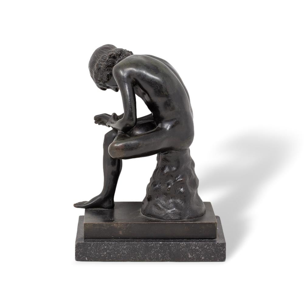 Antike Grand Tour Italienische Bronzefigur des Spinario des Jungen mit Thorn aus der Grand Tour (19. Jahrhundert)