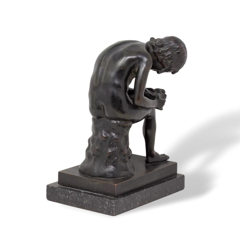 Antike Grand Tour Italienische Bronzefigur des Spinario des Jungen mit Thorn aus der Grand Tour 3