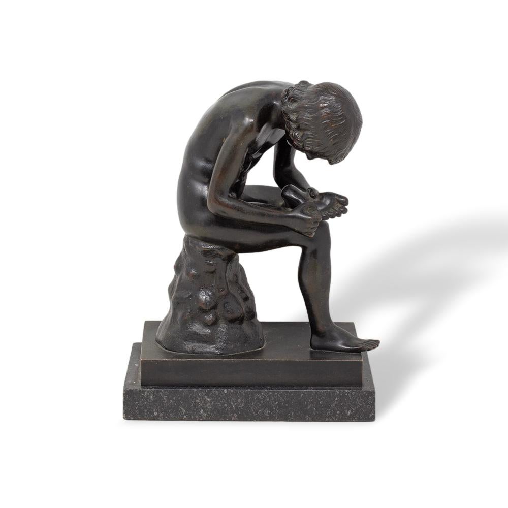 Antike Grand Tour Italienische Bronzefigur des Spinario des Jungen mit Thorn aus der Grand Tour 4