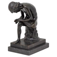 Antique Grand Tour Italian Bronze Figure of Spinario The Boy with Thorn