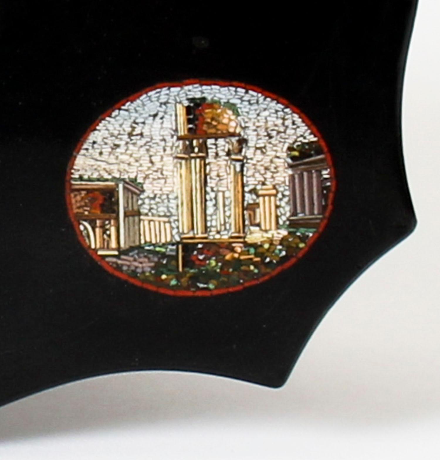 Antique Grand Tour Italian Vatican Micro-Mosaic Marble Desk Weight 19th Century For Sale 2