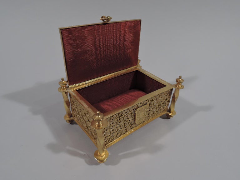 Antique Grand Tour Jewelry Casket Box with Roman Forum Micro Mosaic For