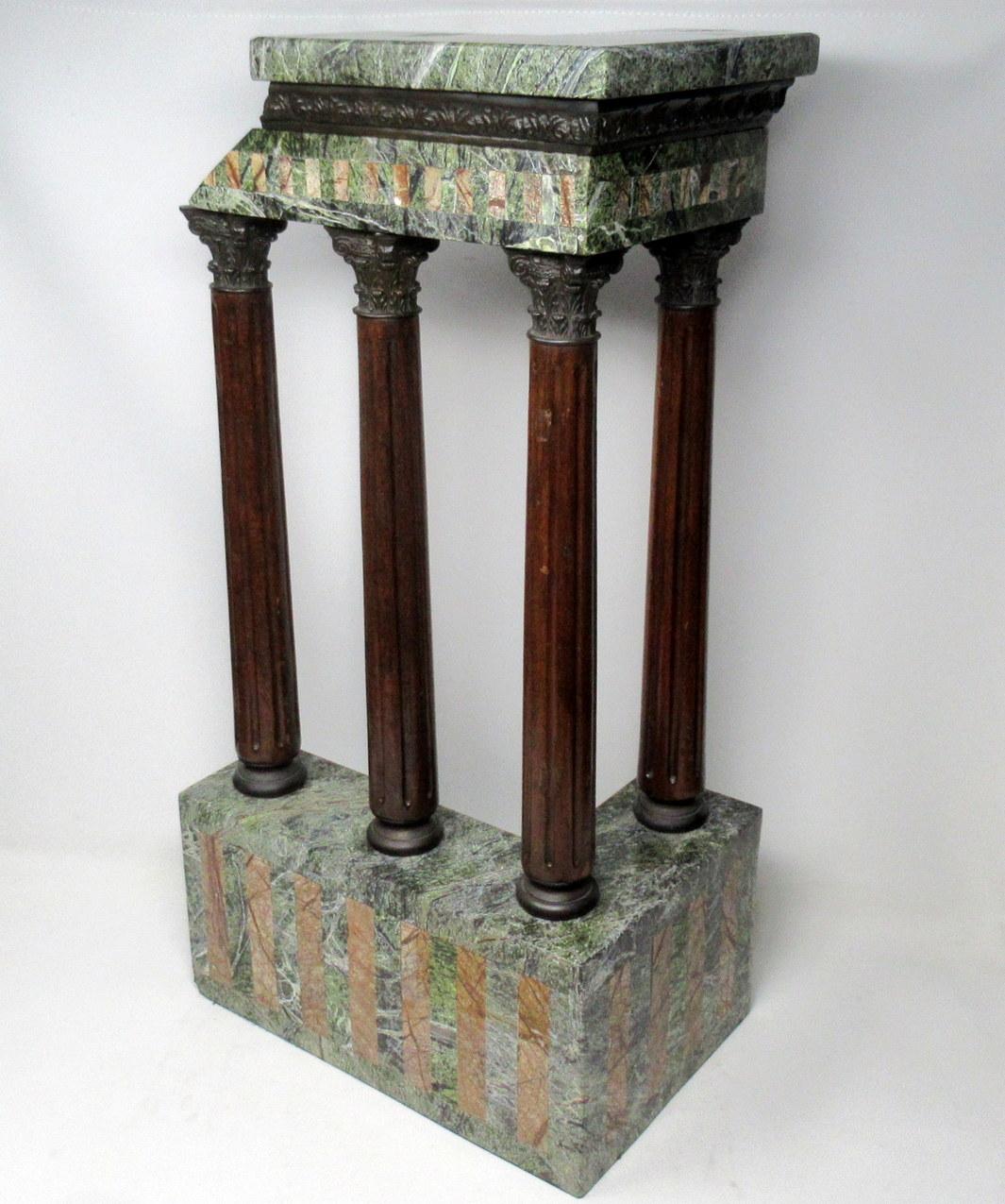 Cast Antique Grand Tour Marble Bronze Corinthian Column Italian Neoclassical Ruins