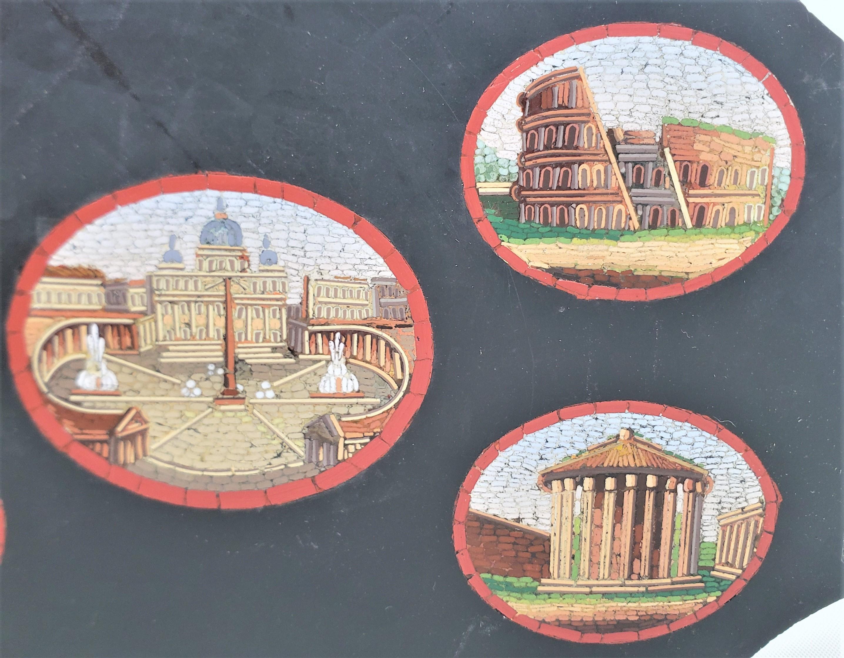 Victorian Antique Grand Tour Micro-Mosaic Paperweight with Vatican Vignettes For Sale