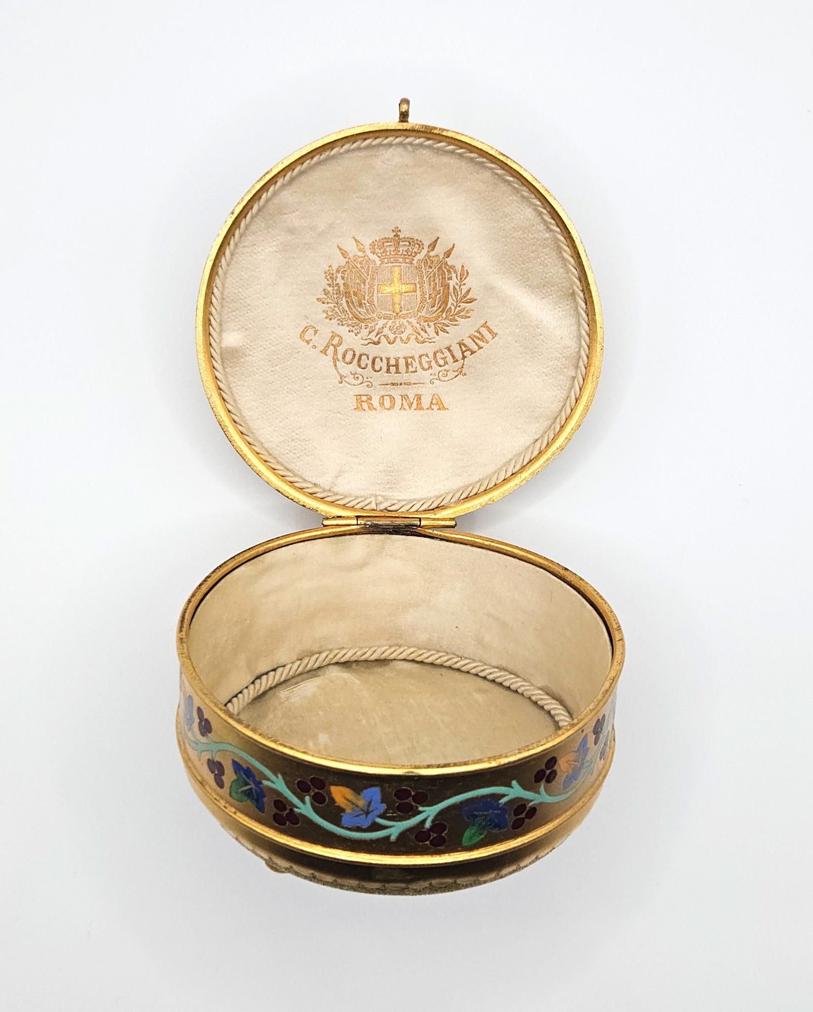 Antiguo joyero de micromosaico Grand Tour de Cesare Roccheggiani, Roma c. 1875 en Bueno estado para la venta en London, GB