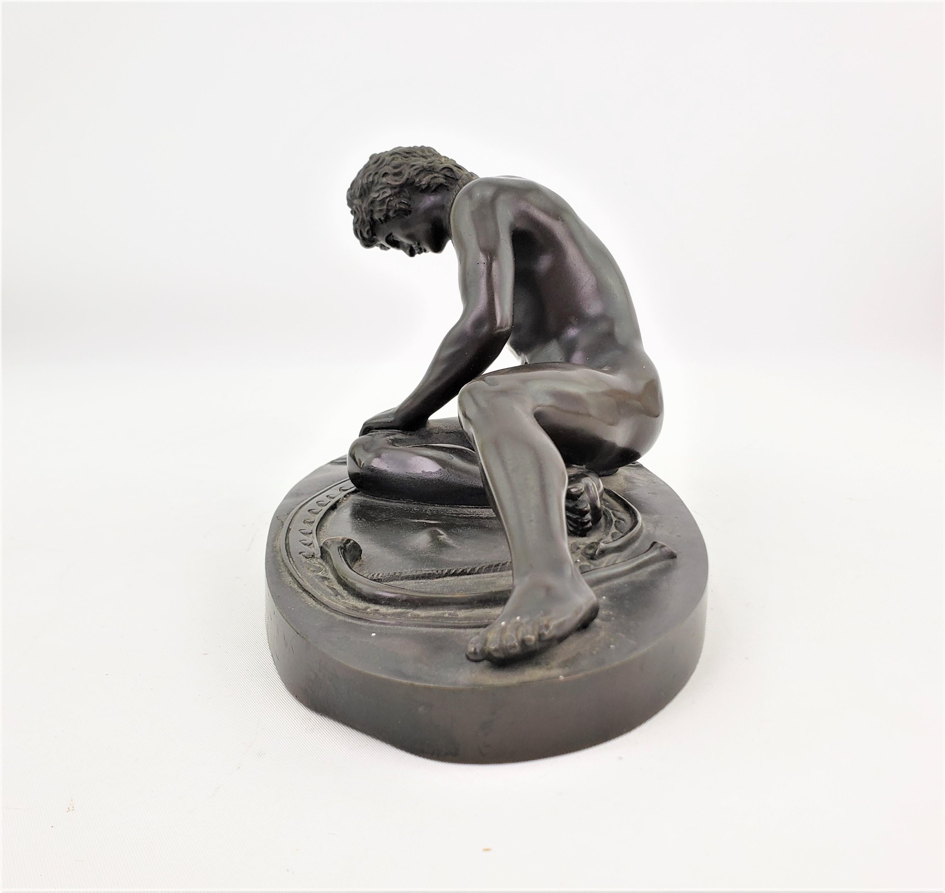 Antique Grand Tour Ornately Cast 'The Dying Gaul' Italian Bronze Sculpture For Sale 1