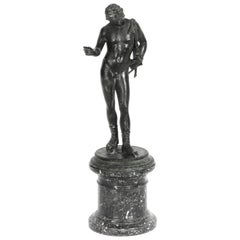 Antique Grand Tour Patinated Bronze Figure of Narcissus 1870, 19th Century