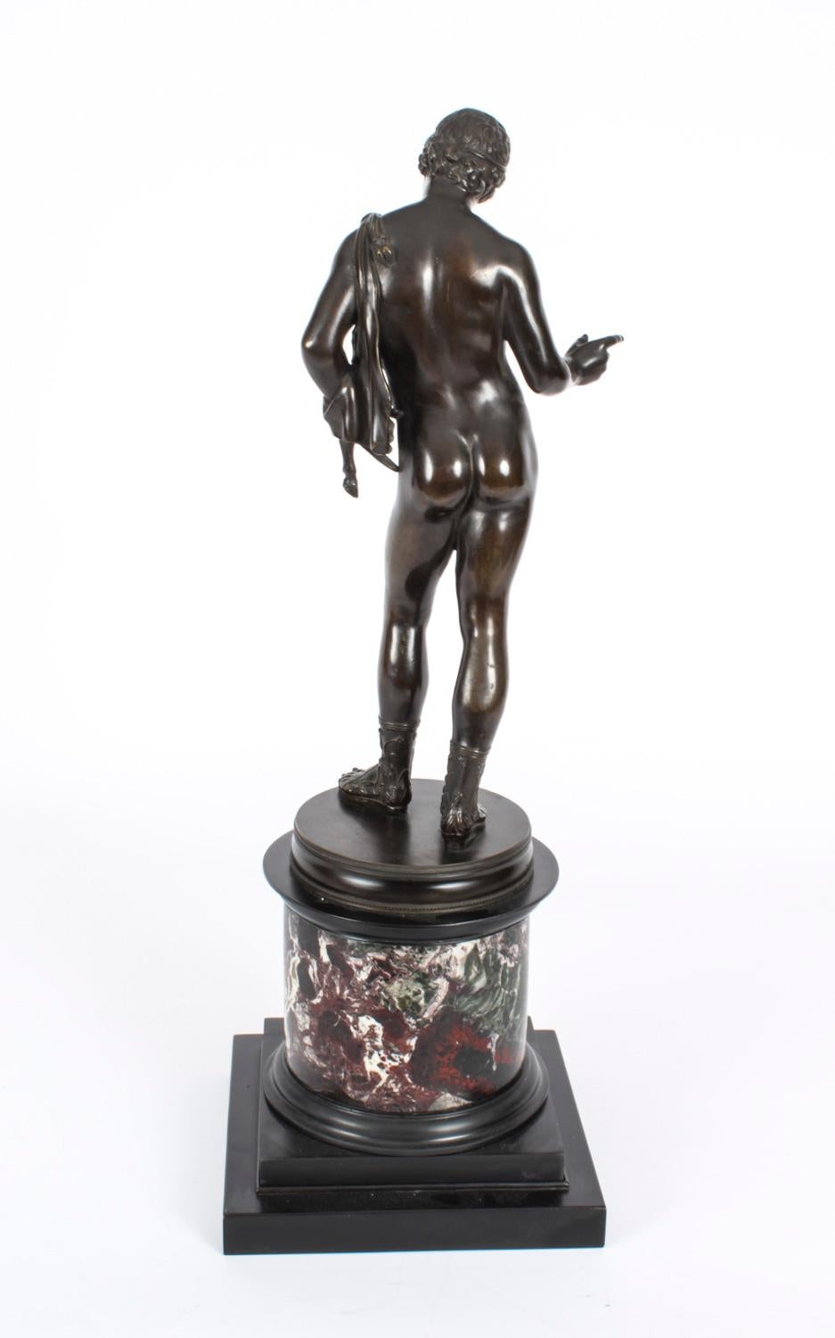 Antike Grand Tour Patinierte Bronzefigur des David aus dem 19. Jahrhundert im Angebot 7