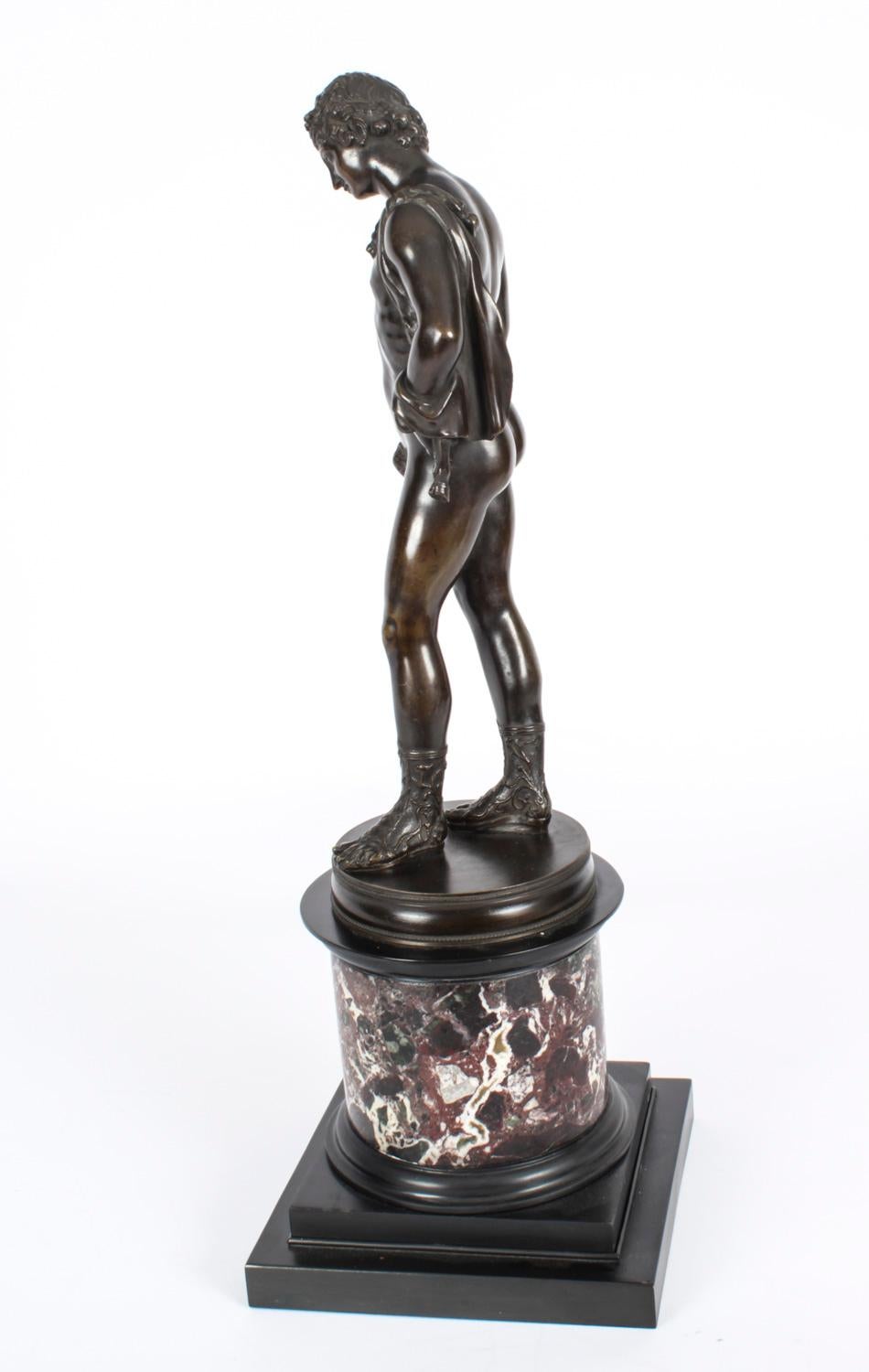 Ancienne figurine de David Grand Tour en bronze patiné du 19ème siècle en vente 7