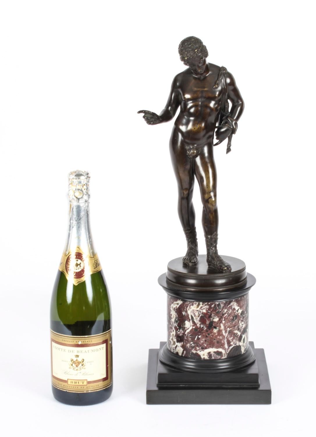 Ancienne figurine de David Grand Tour en bronze patiné du 19ème siècle en vente 12