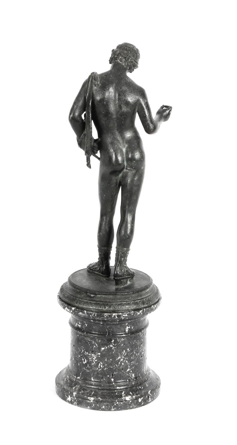 Antique Grand Tour Patinated Bronze Figure of Narcissus 1870, 19th Century In Good Condition For Sale In London, GB