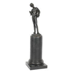 Antique Grand Tour Patinated Bronze Novelty Figure of of Narcissus 19th C