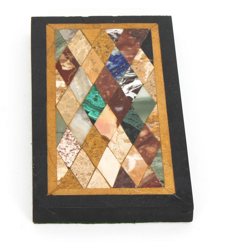Italian Pietra Dura Plaque of a Cavalier, Grand Tour, c. 1880-1920