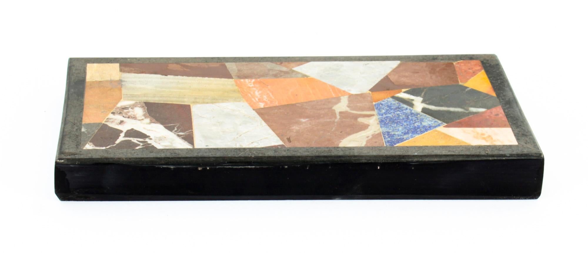Late 19th Century Antique Grand Tour Pietra Dura Specimen Top Paperweight 19th C