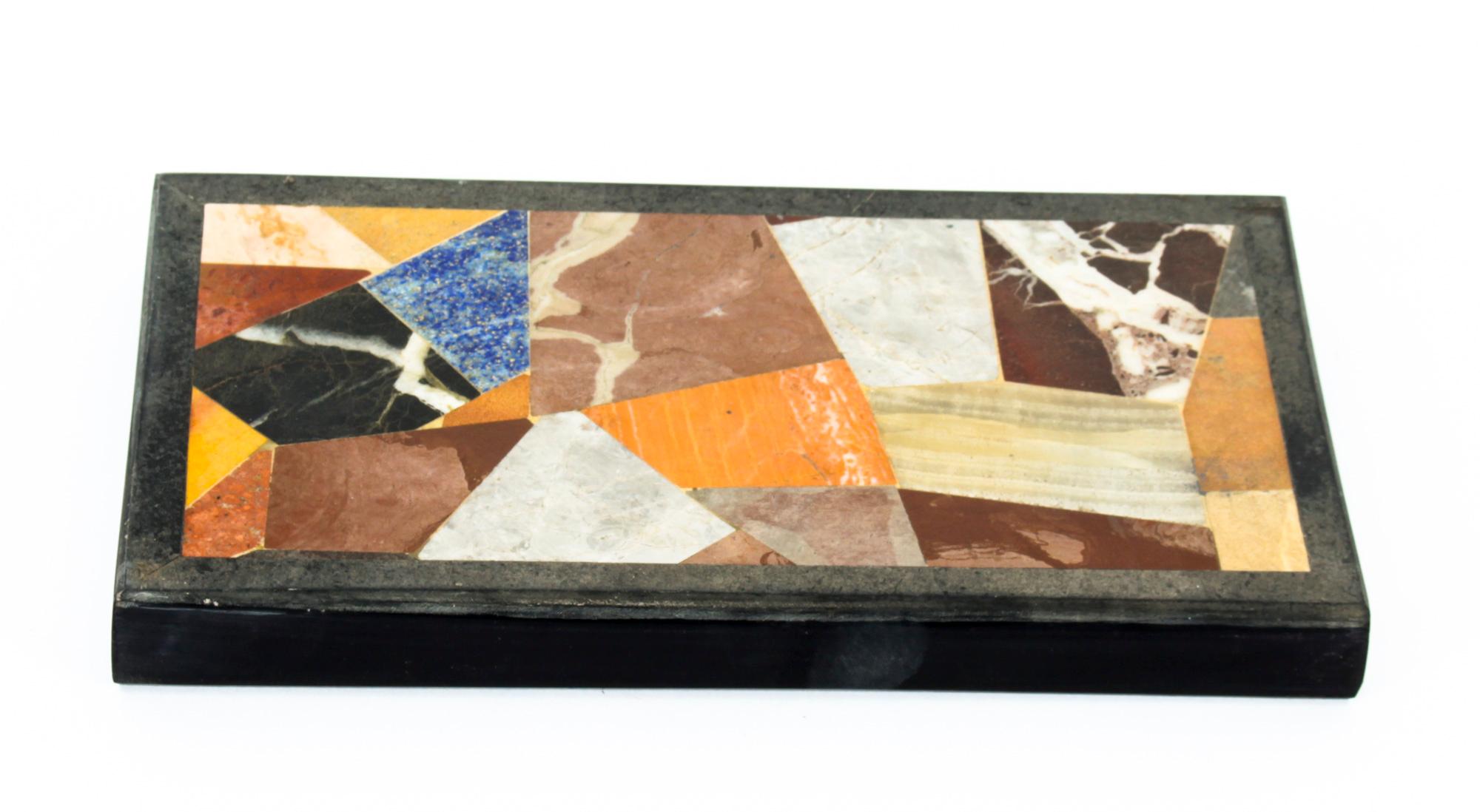 Antique Grand Tour Pietra Dura Specimen Top Paperweight 19th C 3