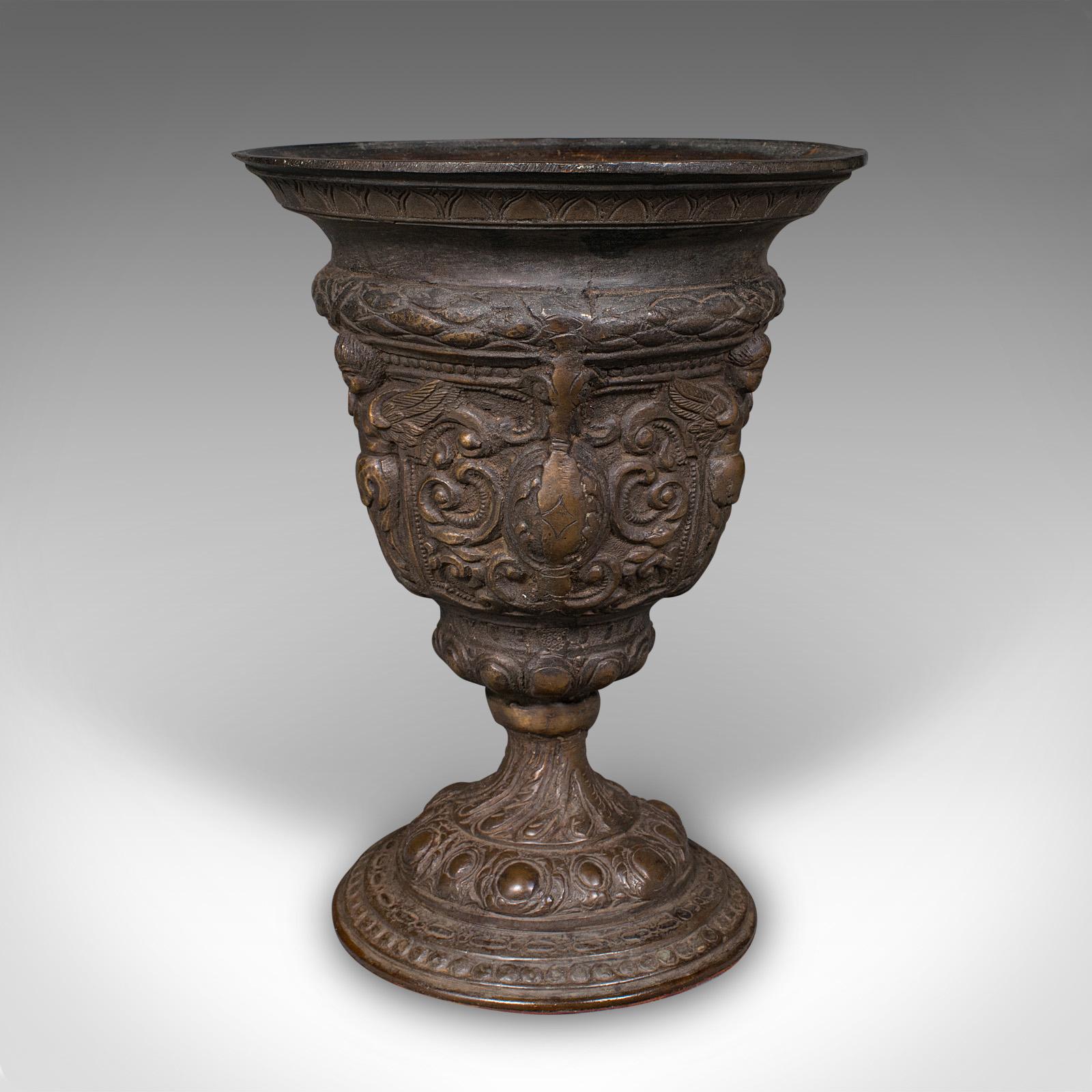 italien Ancienne Jardinière Grand Tour, Italienne, Bronze, Vase à Bouquet, Urne, Début Victorien en vente