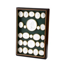 Antique Grand Tour Plaster Intaglio Cast Medallions, 19th Century, Set of 99