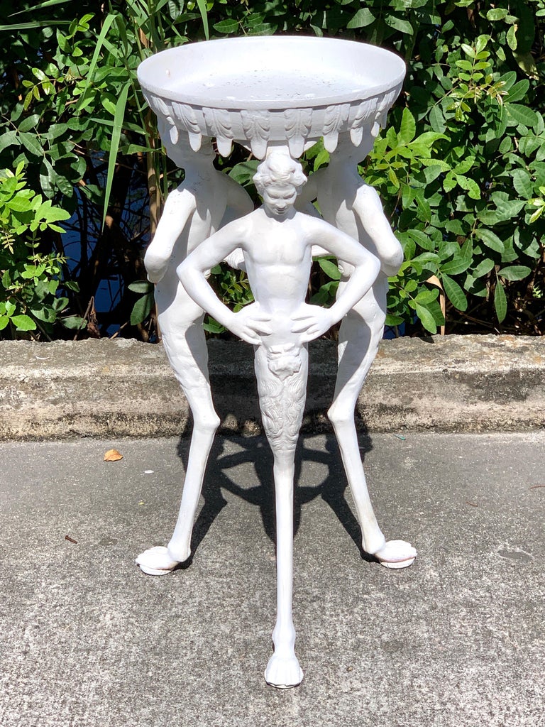Antique Grand Tour Pompeian Cast Iron Plant Stand or