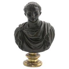 Antique Grand Tour, Small Bronze Sculpture of Roman Emperor