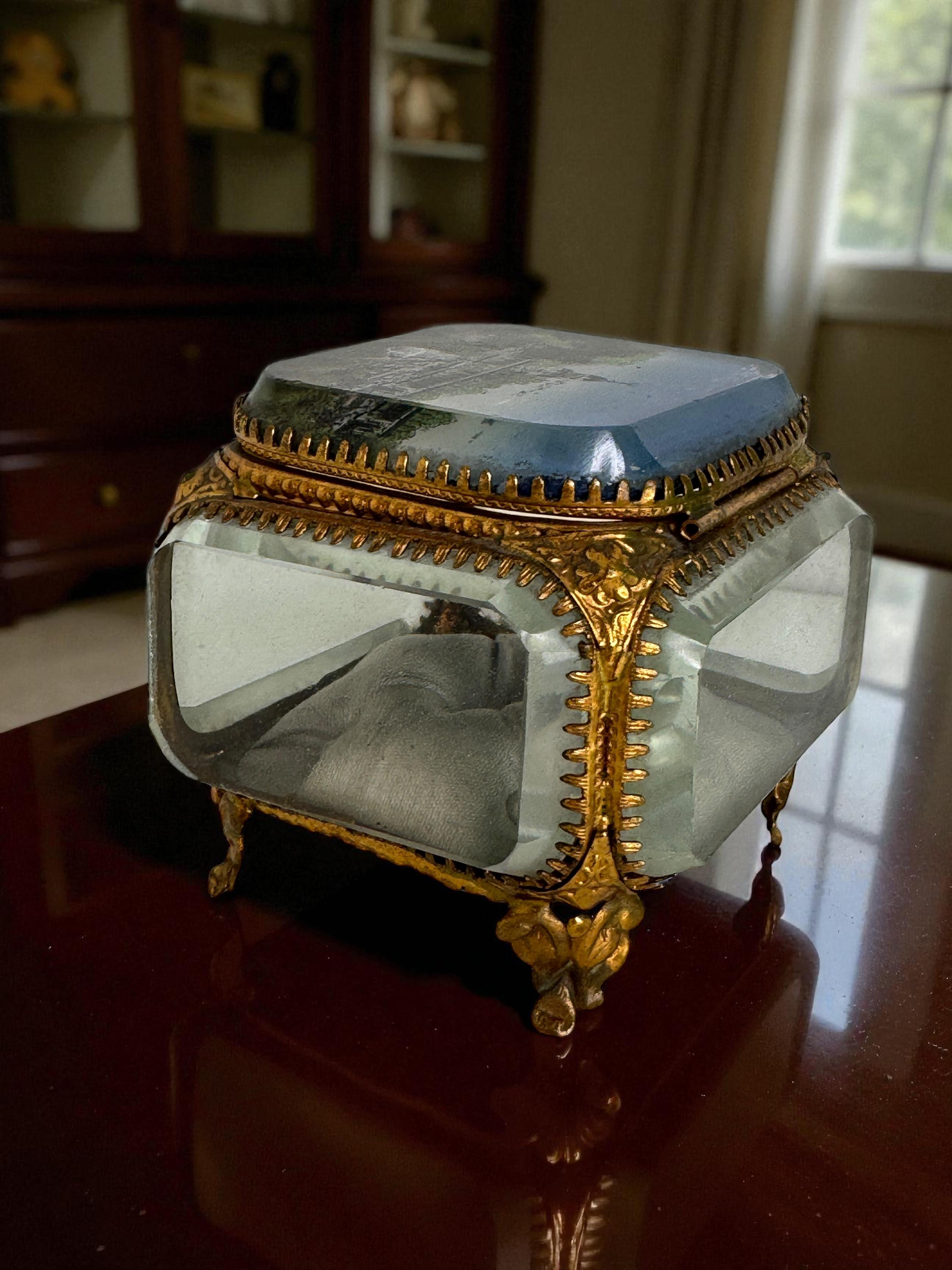 Antique Grand Tour Souvenir Casket, Eglomise Breslau, Wrocław, Poland 1900s For Sale 6