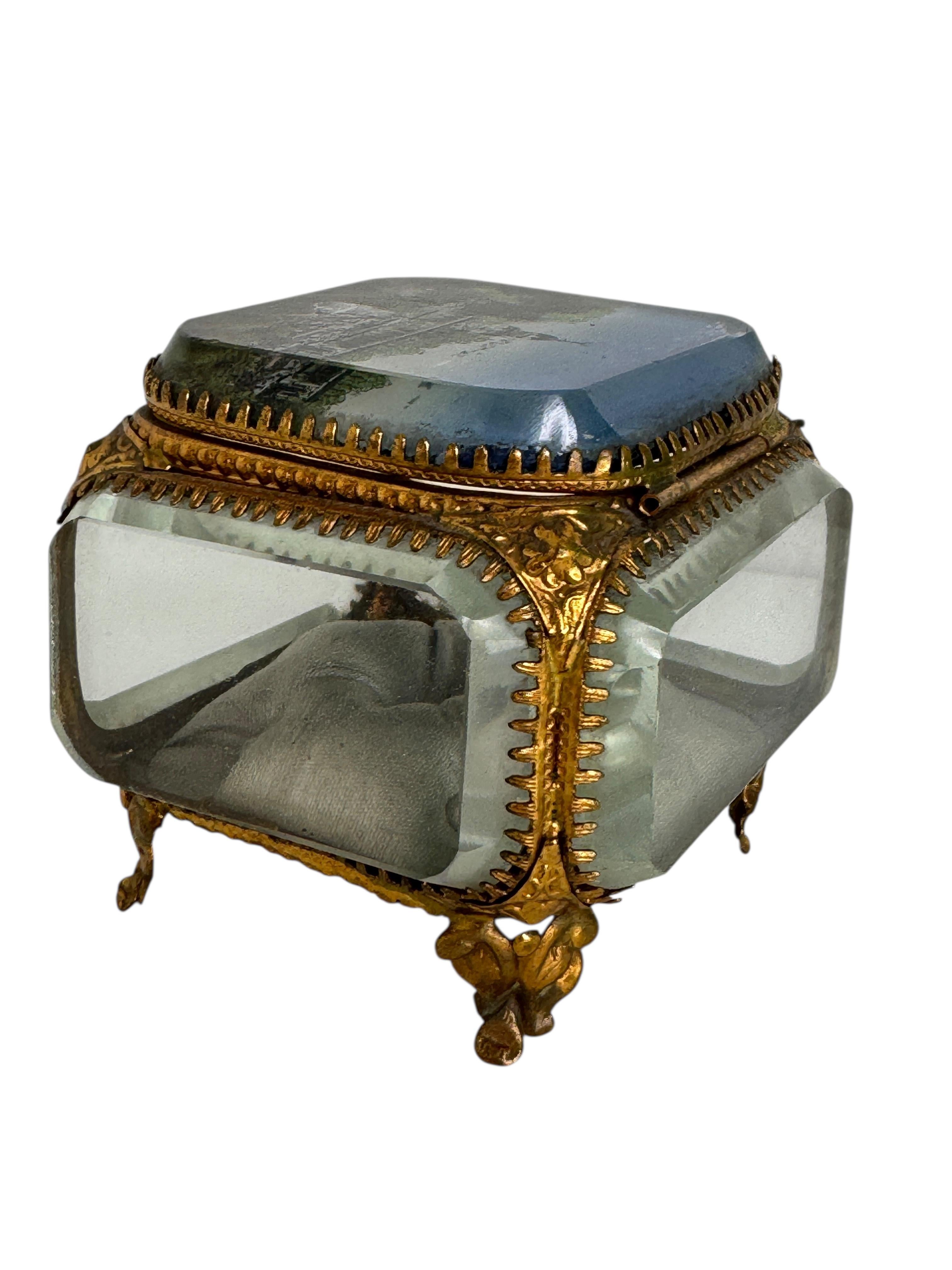 Polish Antique Grand Tour Souvenir Casket, Eglomise Breslau, Wrocław, Poland 1900s For Sale