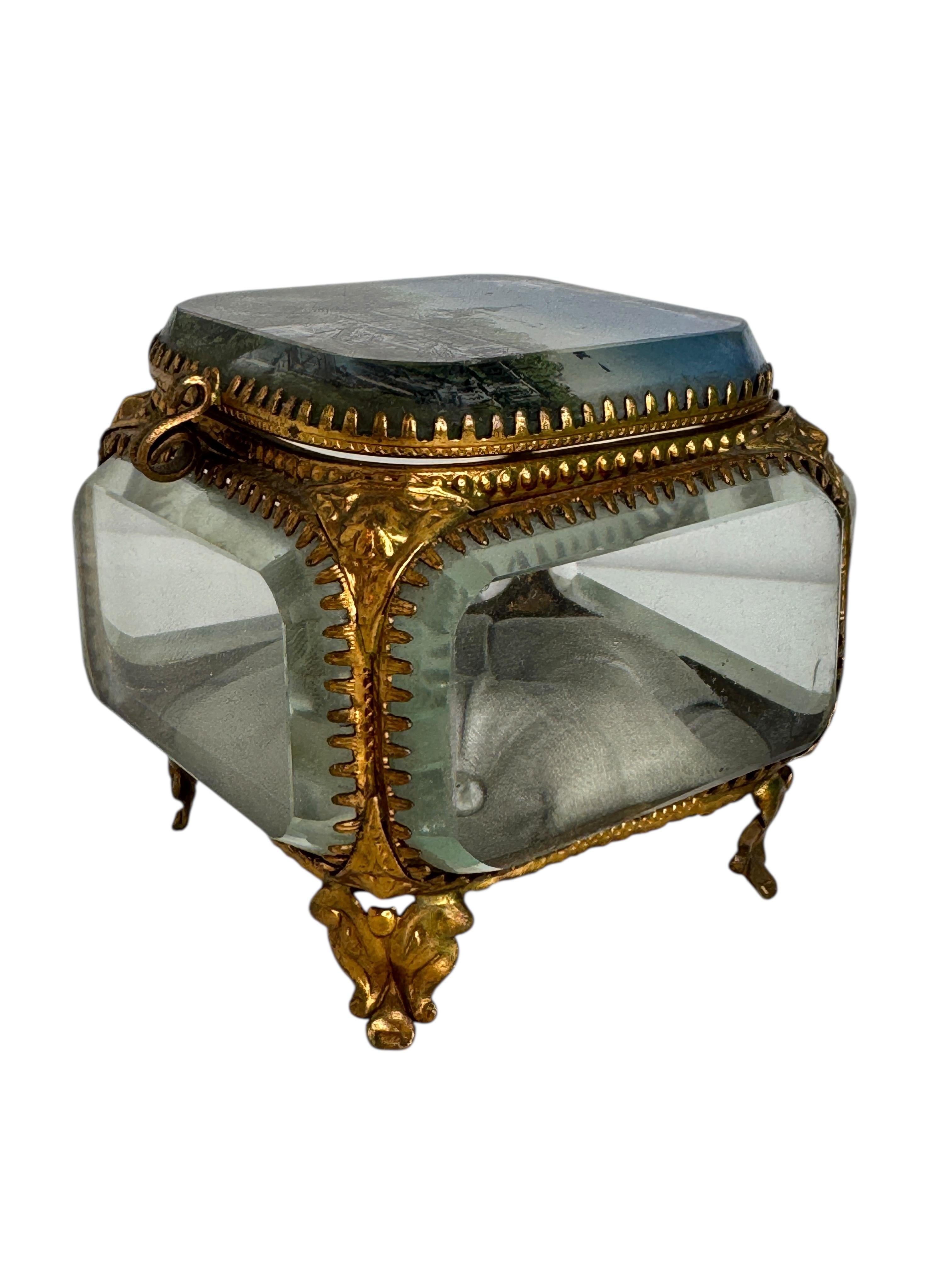 Early 20th Century Antique Grand Tour Souvenir Casket, Eglomise Breslau, Wrocław, Poland 1900s For Sale