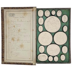 Antique Grand Tour Souvenir Dactyl Library Book 36 Plaster Casts Rom 1840-50