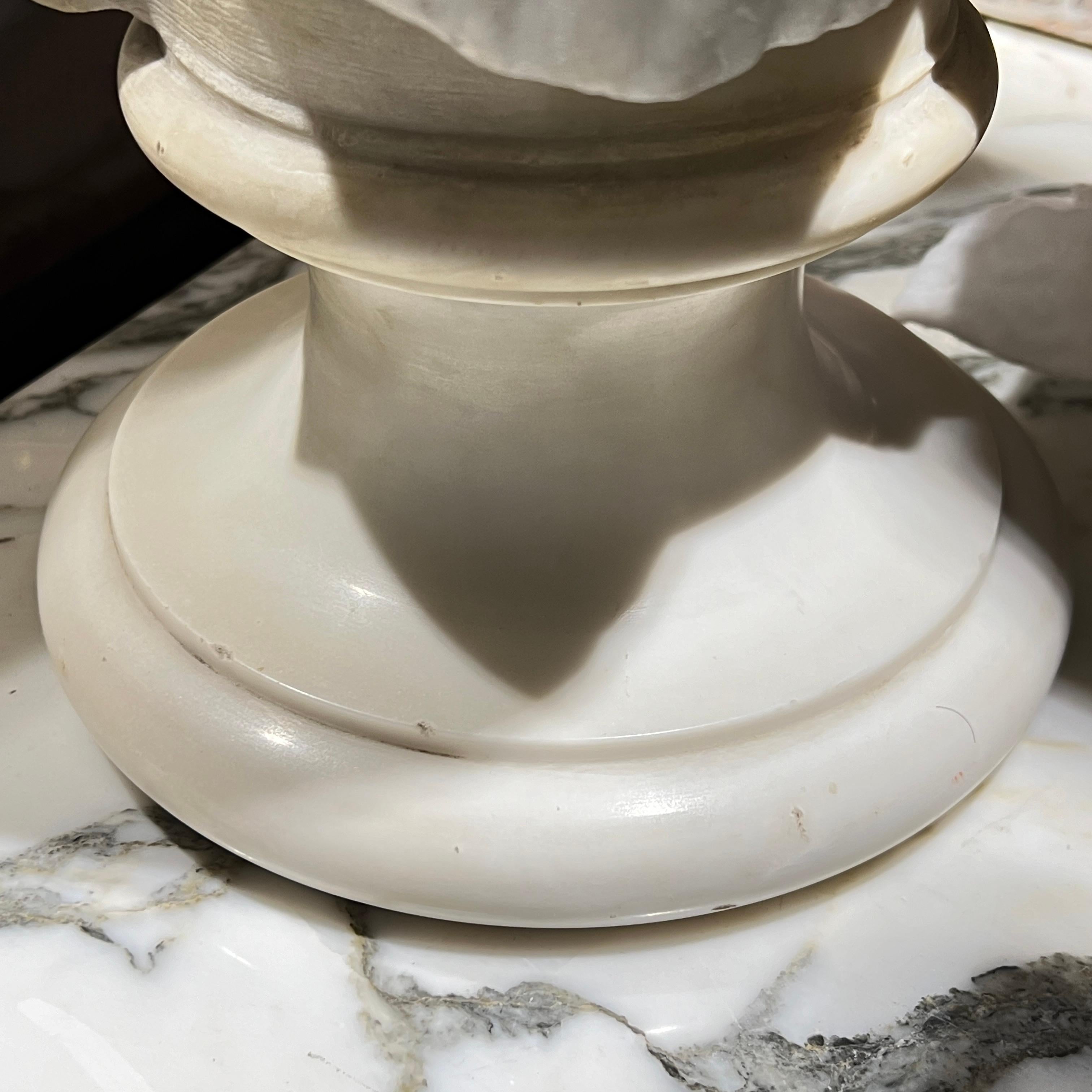 19th Century Antique grand tour  White Marble Bust of Diana the Huntress