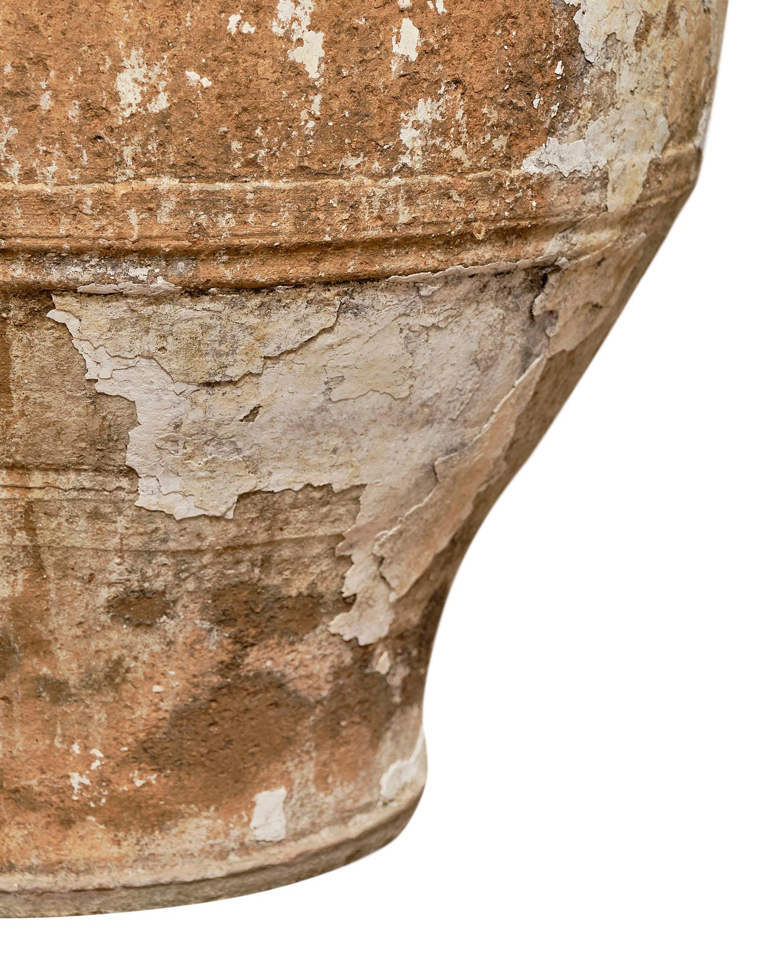 Antique Grande Greek Style Pots In Fair Condition For Sale In Austin, TX