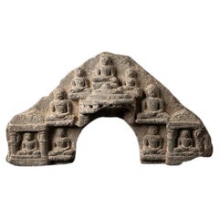 Antique Granite Jain Fragment of Parikara from India