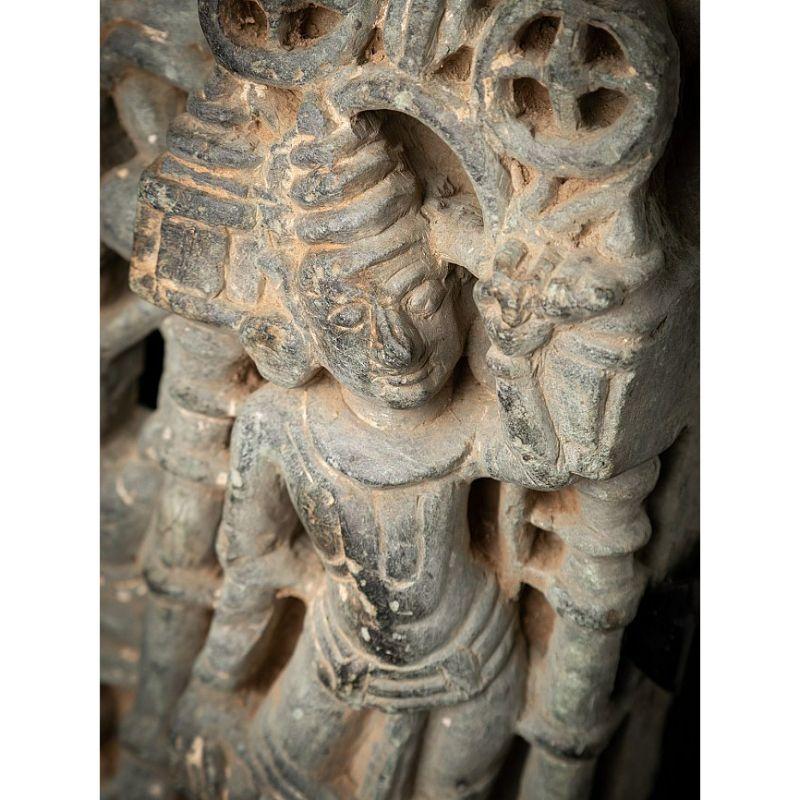Antique Granite Statue from Jain Temple from India For Sale 11