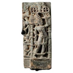 statue ancienne en granit d'un temple de Jain d'Inde