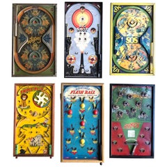 Antique Graphic Tabletop Pinball Game Collection '6'