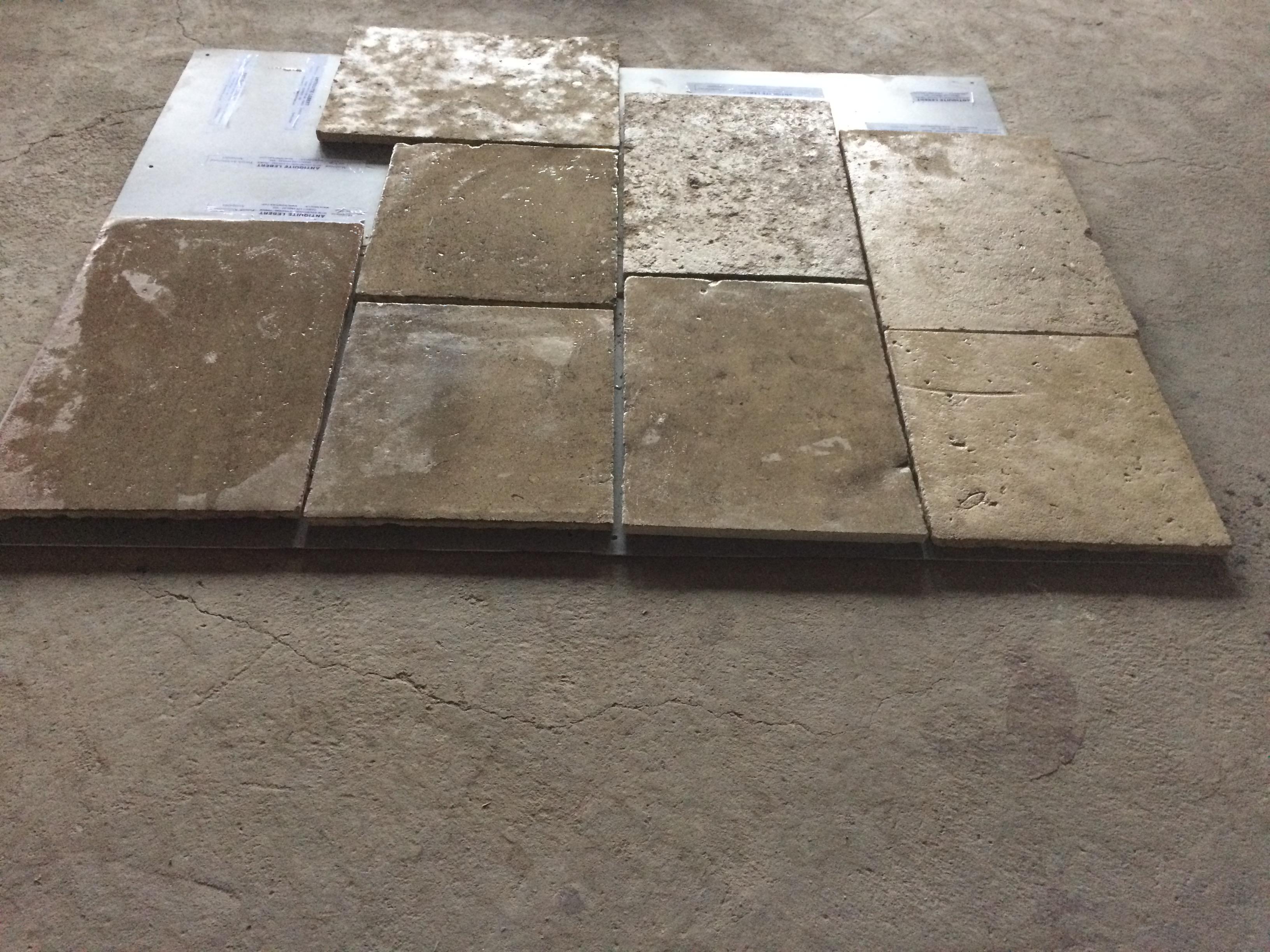 18th Century and Earlier Gray Barre Monptelier Limestone Flooring Authentic 18th Century, South of France For Sale