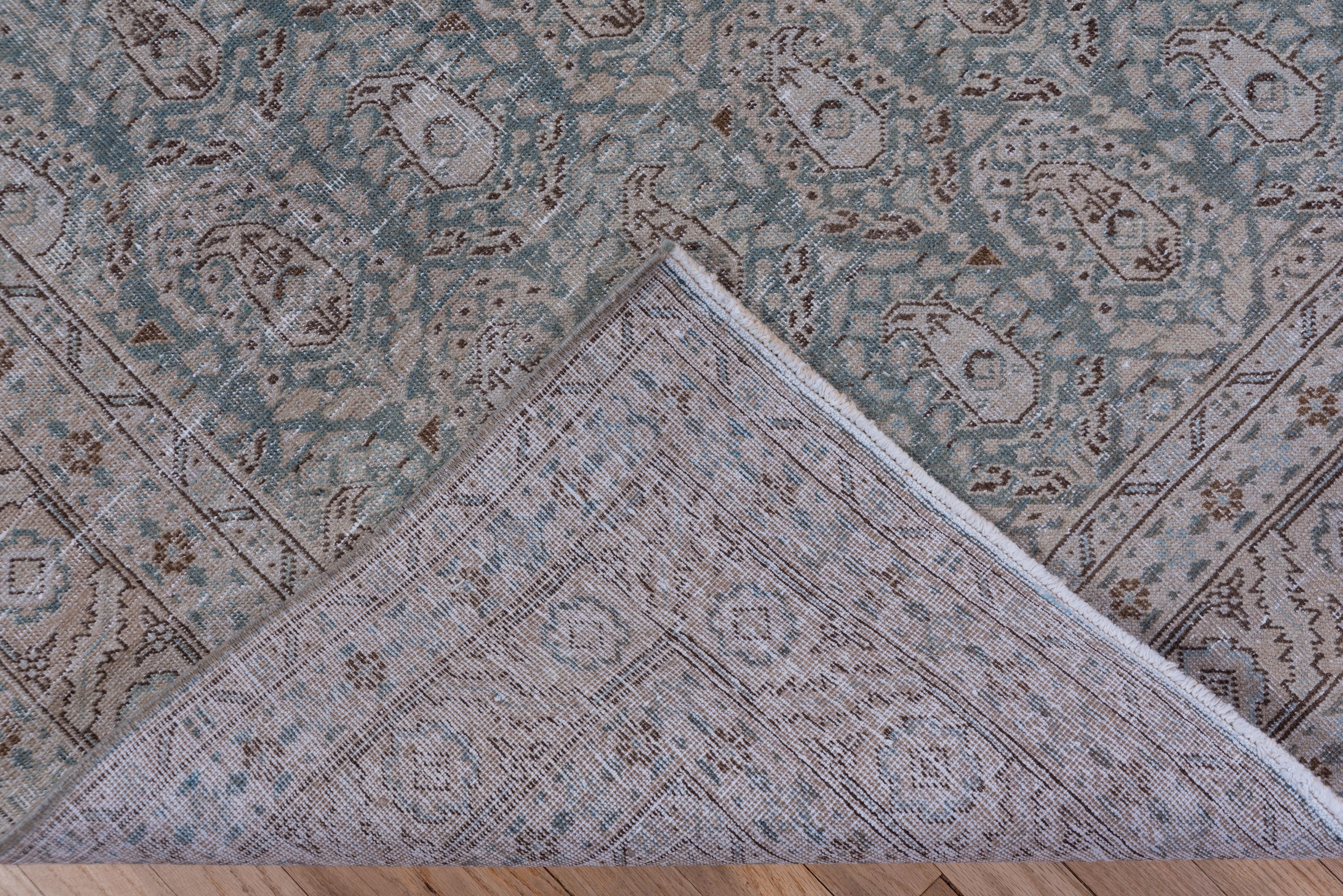 Antique Gray & Blue Persian Tabriz Rug, Paisley Allover Field In Good Condition For Sale In New York, NY