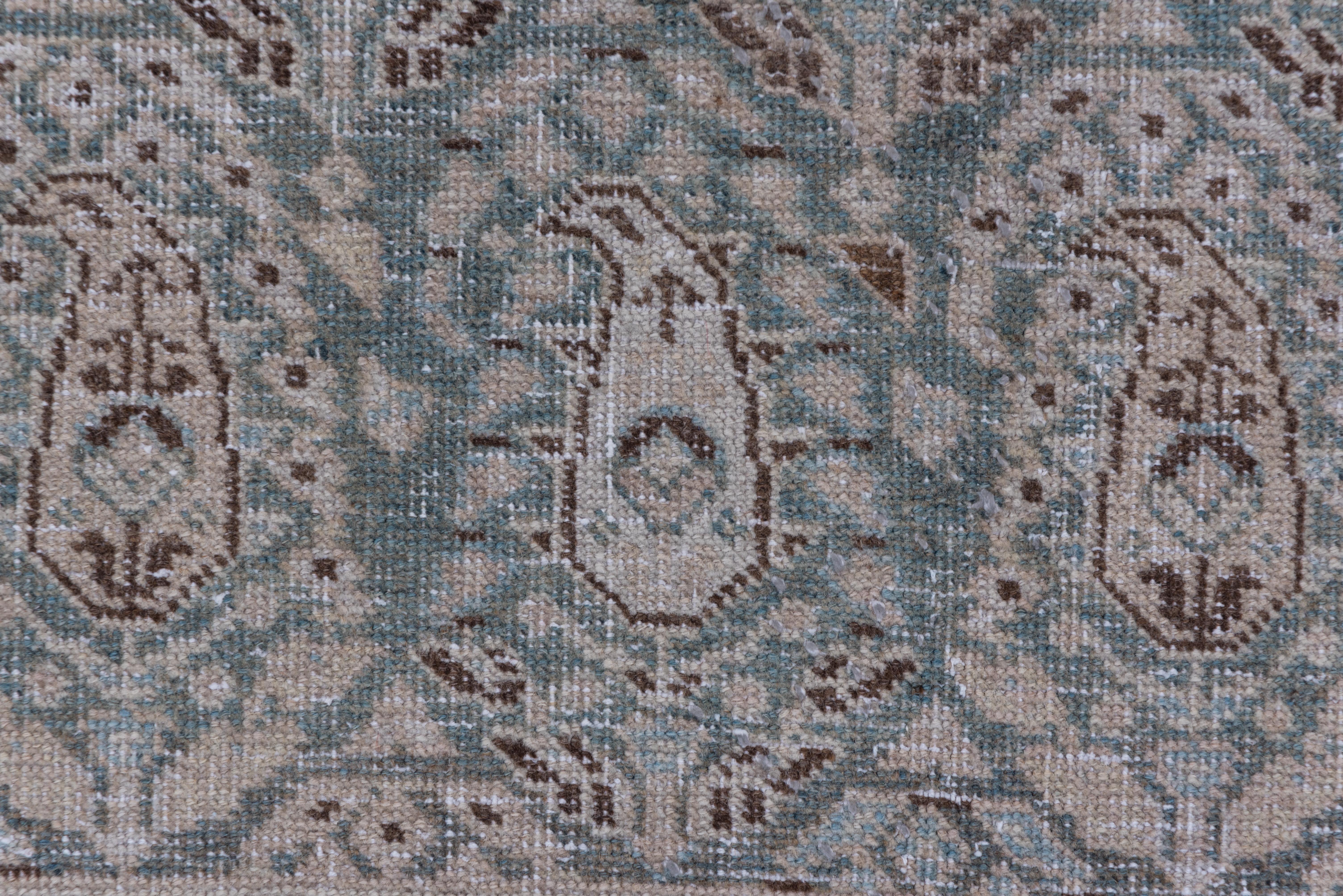 Antique Gray & Blue Persian Tabriz Rug, Paisley Allover Field 2