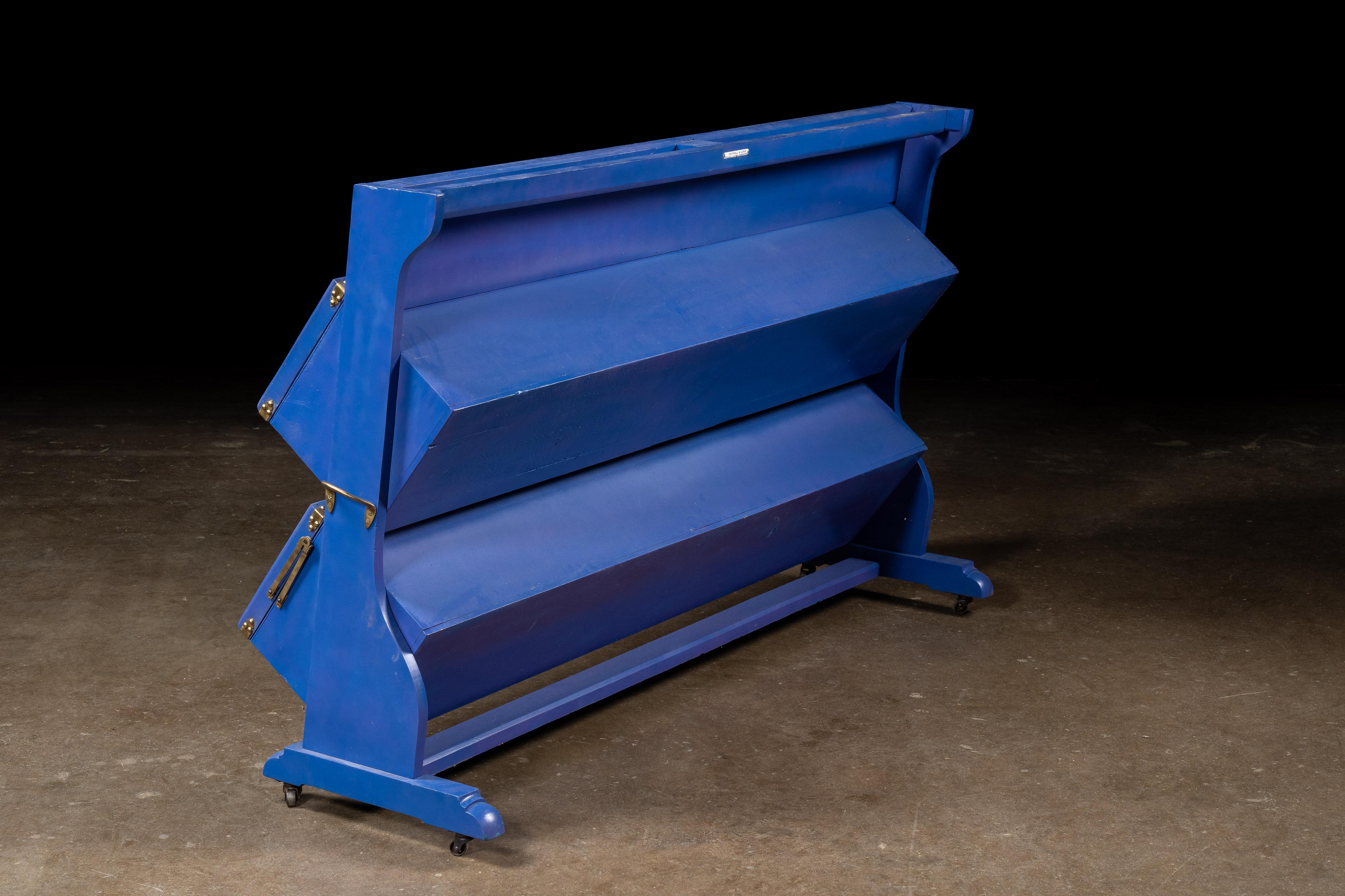 Antique Gray, Dunn & Co. Bakery Display Case in Blue For Sale 8