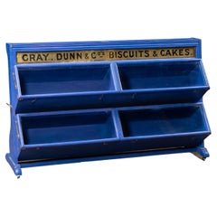 Antique Gray, Dunn & Co. Bakery Display Case in Blue