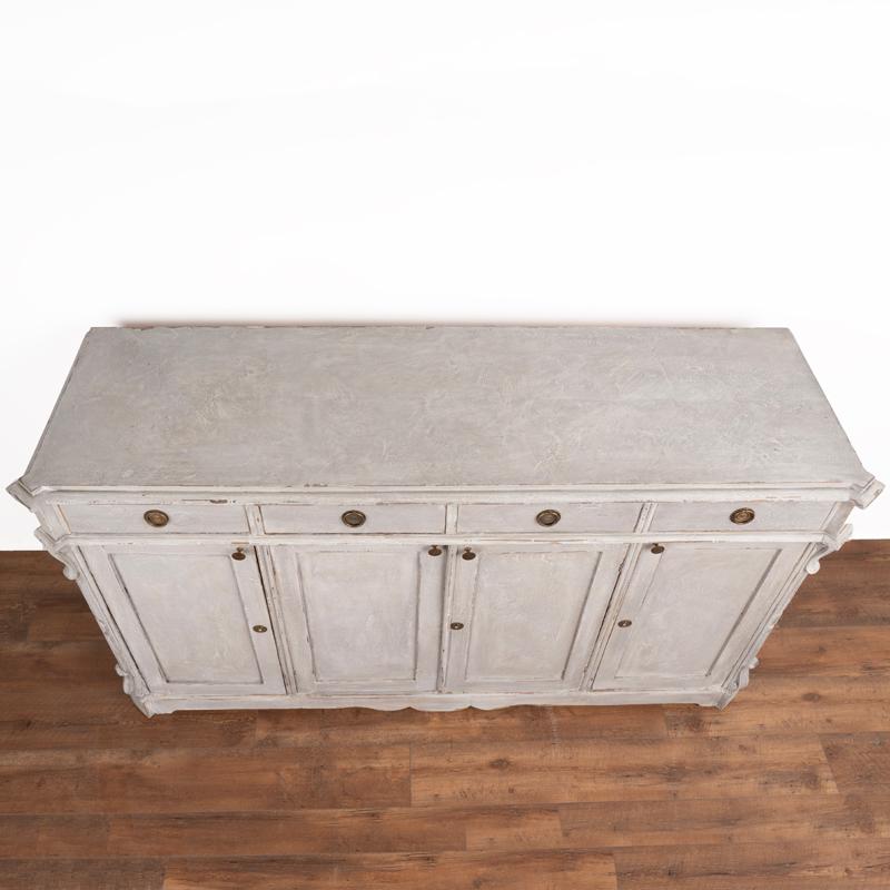 Antique Gray Painted Sideboard Buffet from Sweden, circa 1880 4