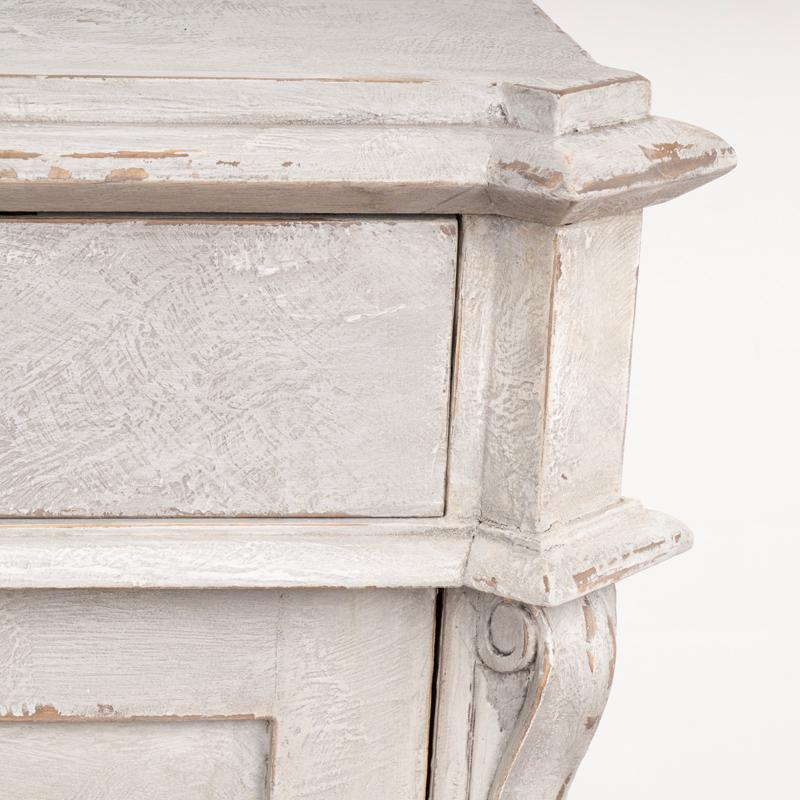 Wood Antique Gray Painted Sideboard Buffet from Sweden, circa 1880