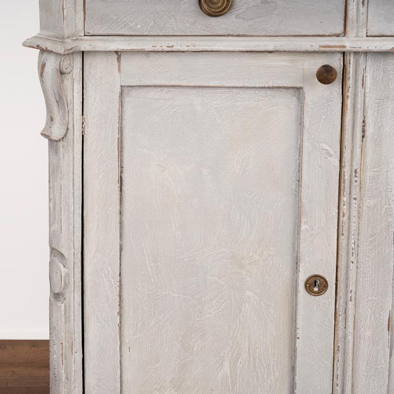Antique Gray Painted Sideboard Buffet from Sweden, circa 1880 1