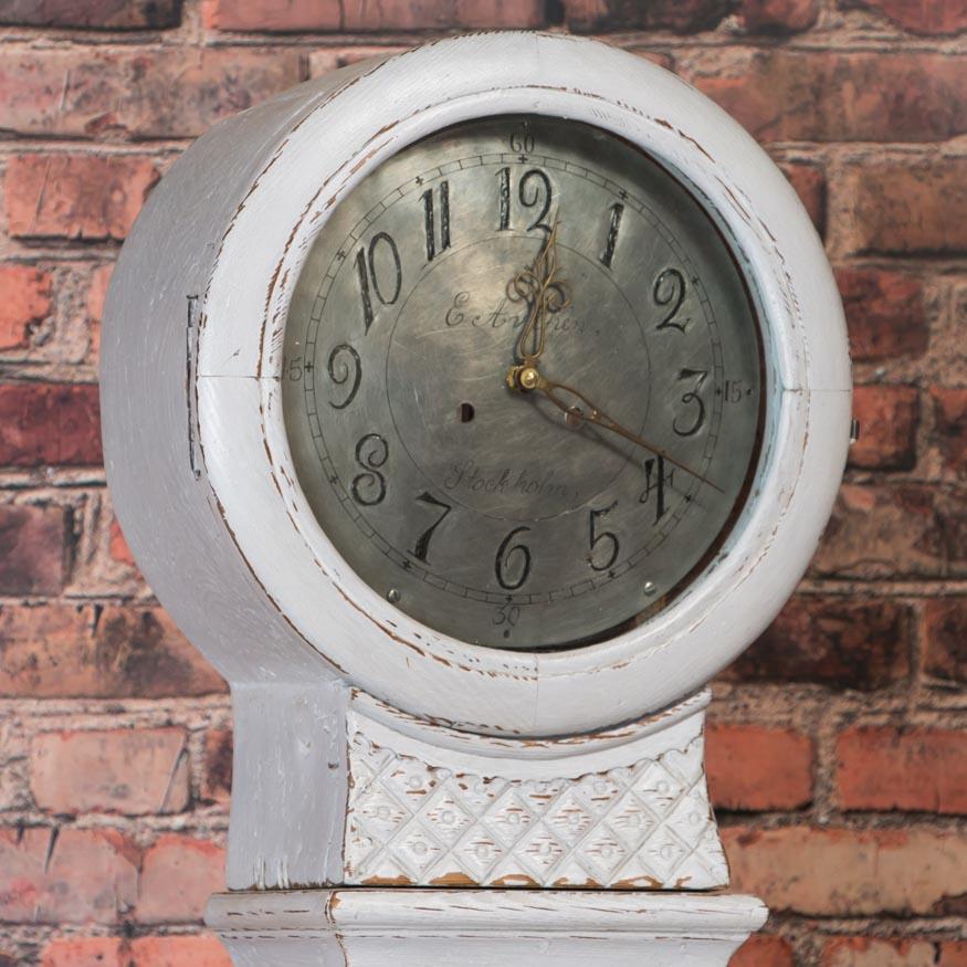 gray grandfather clock
