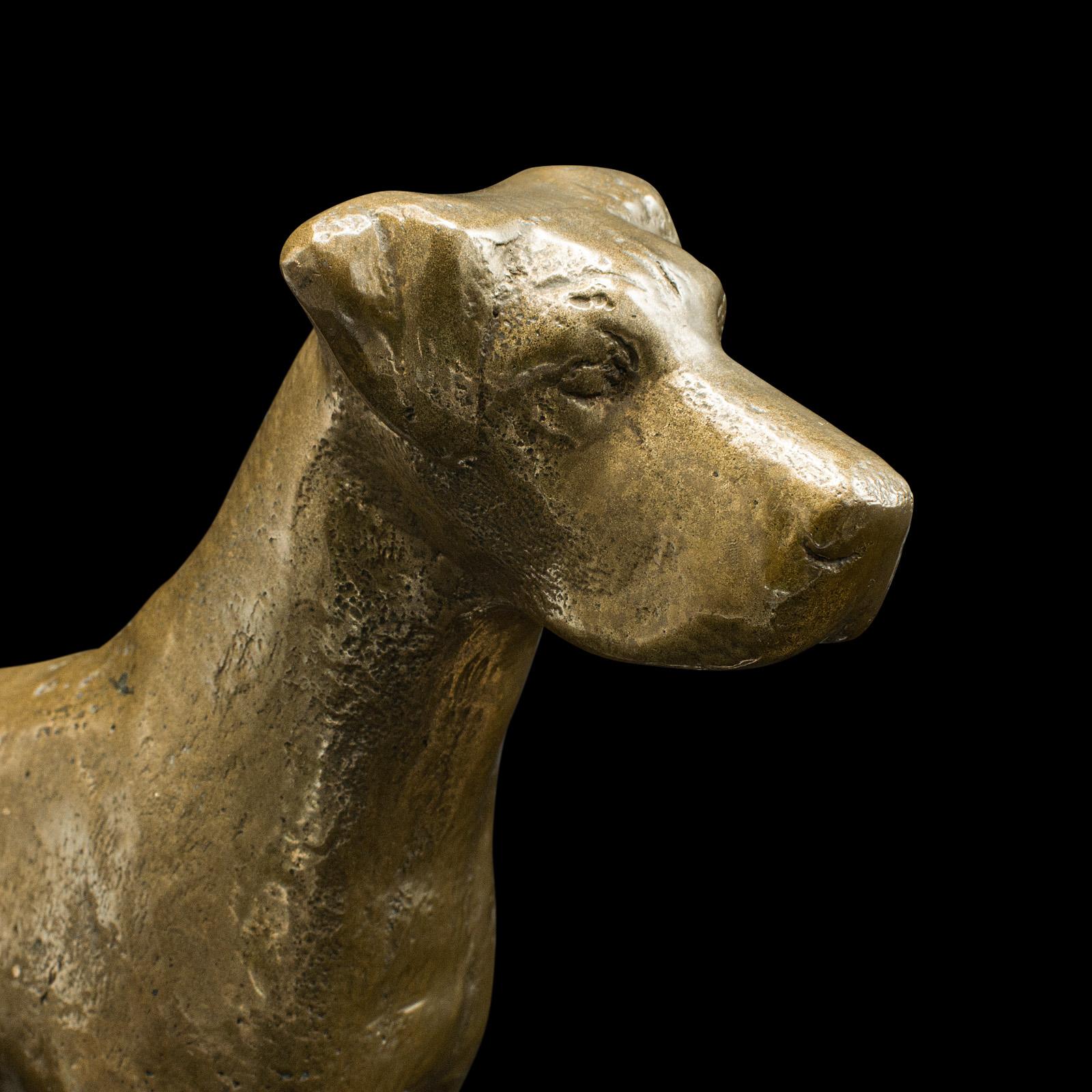 Antike Großwildlederfigur, englisch, Bronze, dekorativ, Hundestatue, viktorianisch (19. Jahrhundert) im Angebot