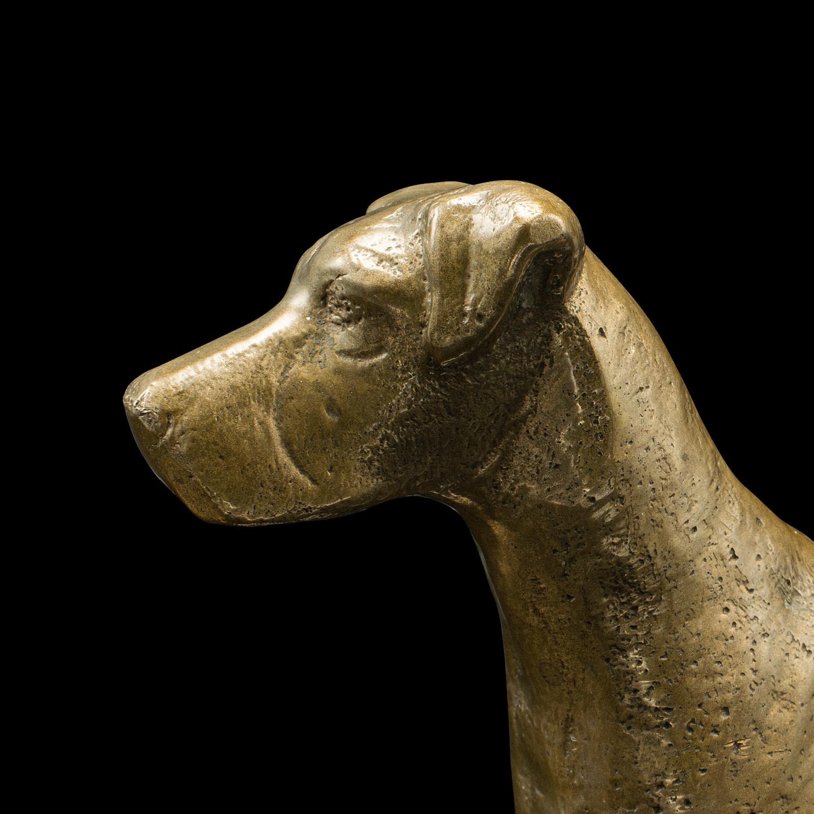 Antique Great Dane Figure, English, Bronze, Decorative, Dog Statue, Victorian In Good Condition For Sale In Hele, Devon, GB