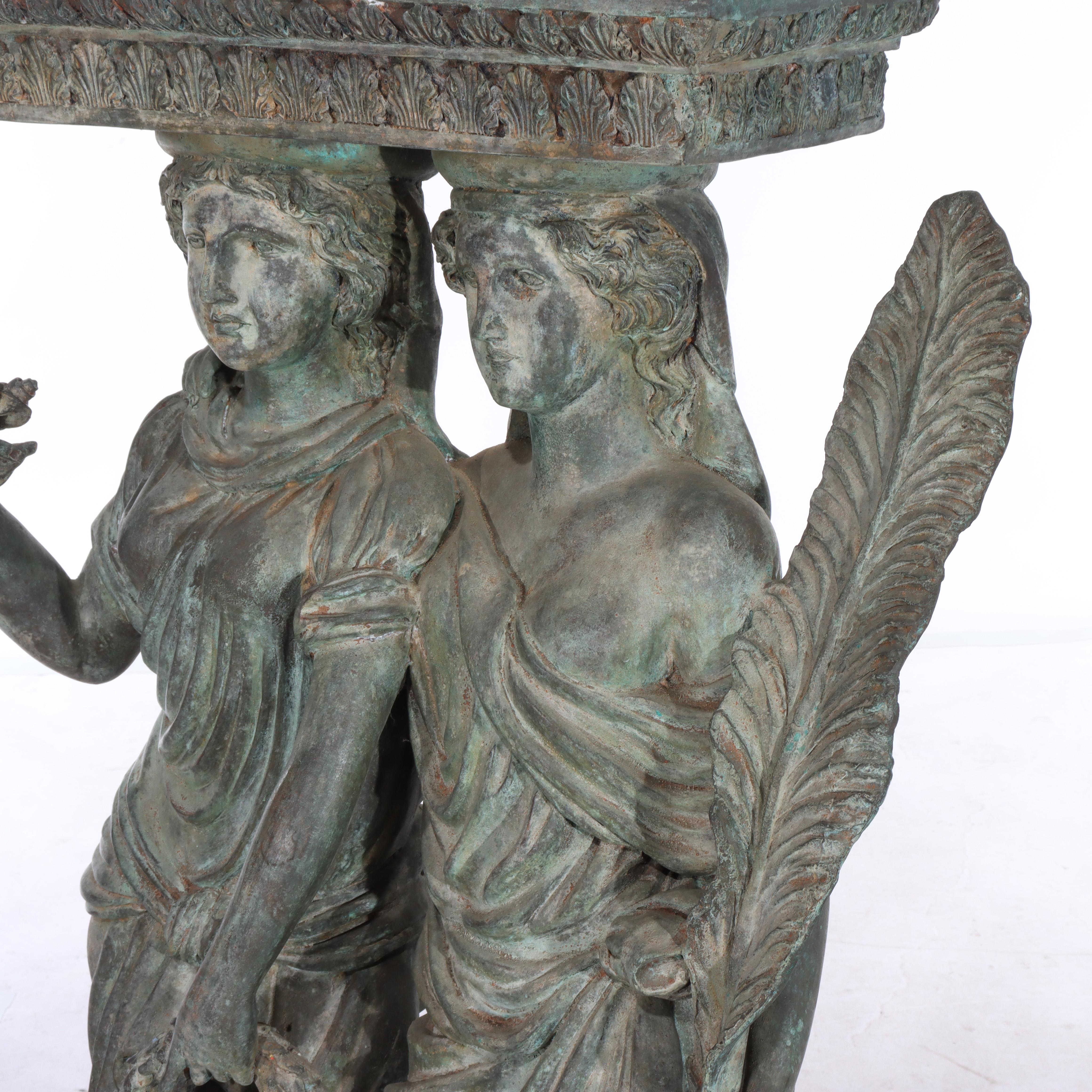 Antike griechische Figural Bronze Garten Pflanzer 19. im Angebot 7