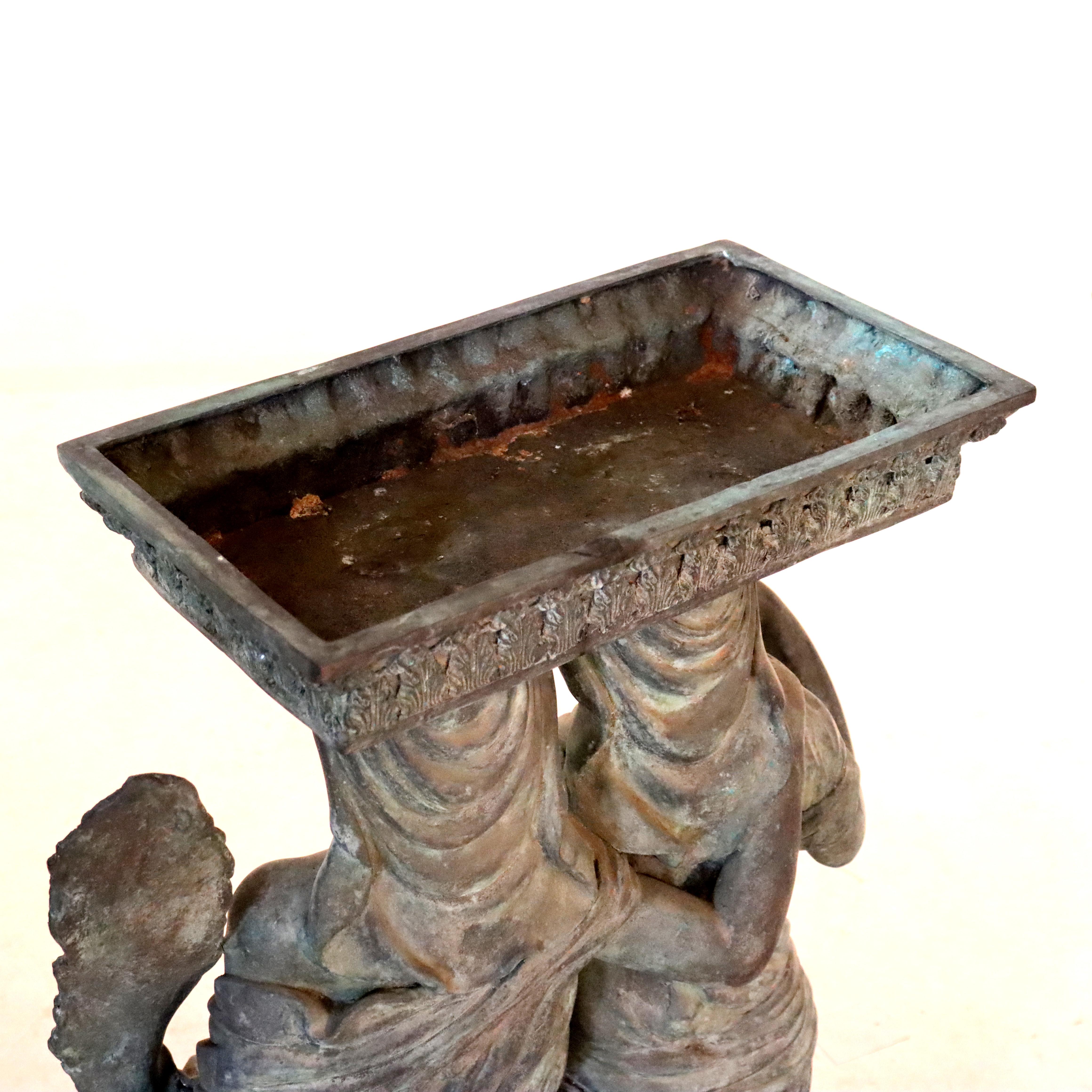 Antike griechische Figural Bronze Garten Pflanzer 19. im Angebot 9