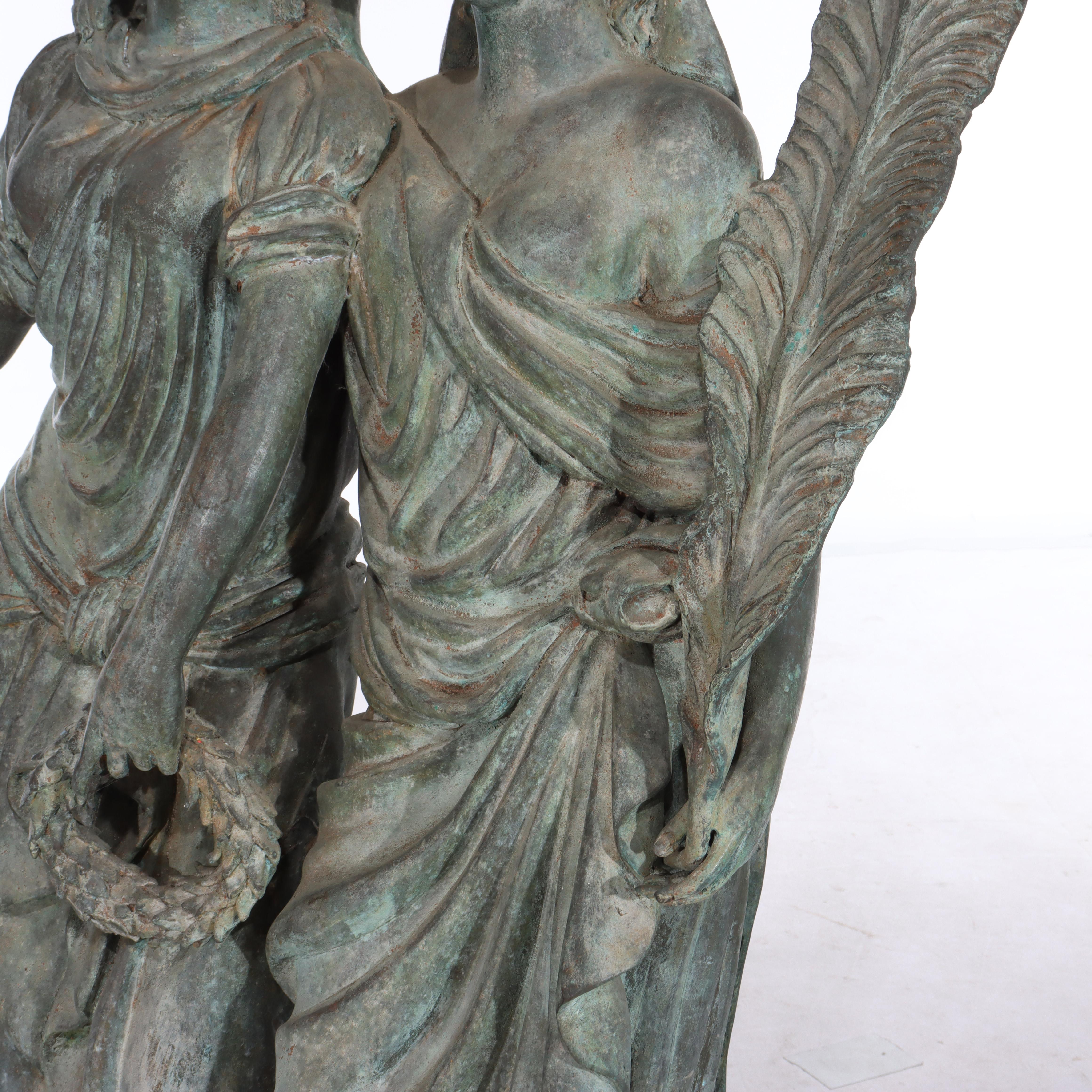 Antike griechische Figural Bronze Garten Pflanzer 19. im Angebot 2