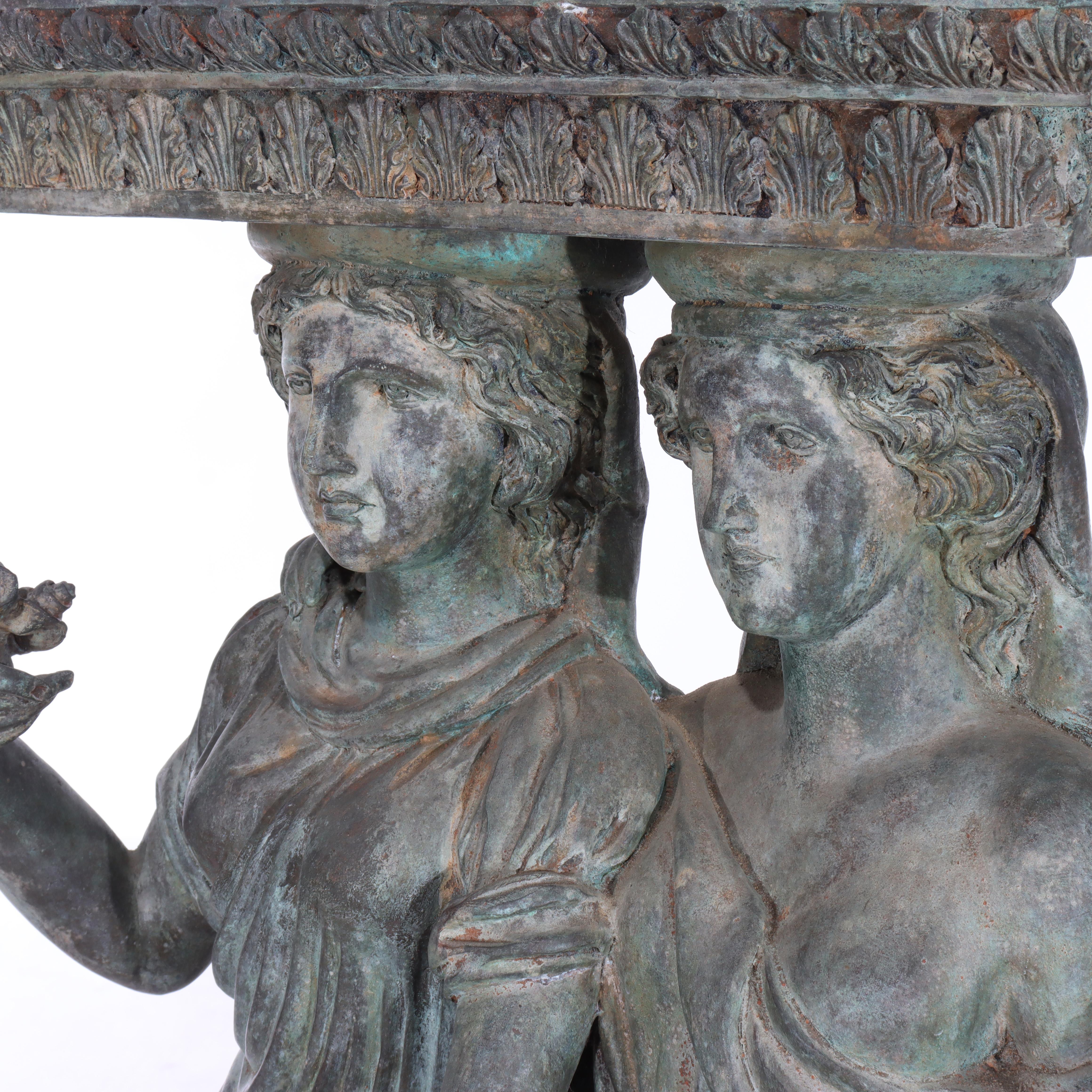 Antike griechische Figural Bronze Garten Pflanzer 19. im Angebot 5